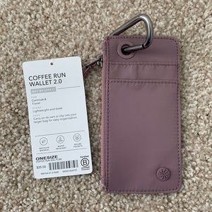 NWT Athleta coffee run wallet 2.0 dusky lavender